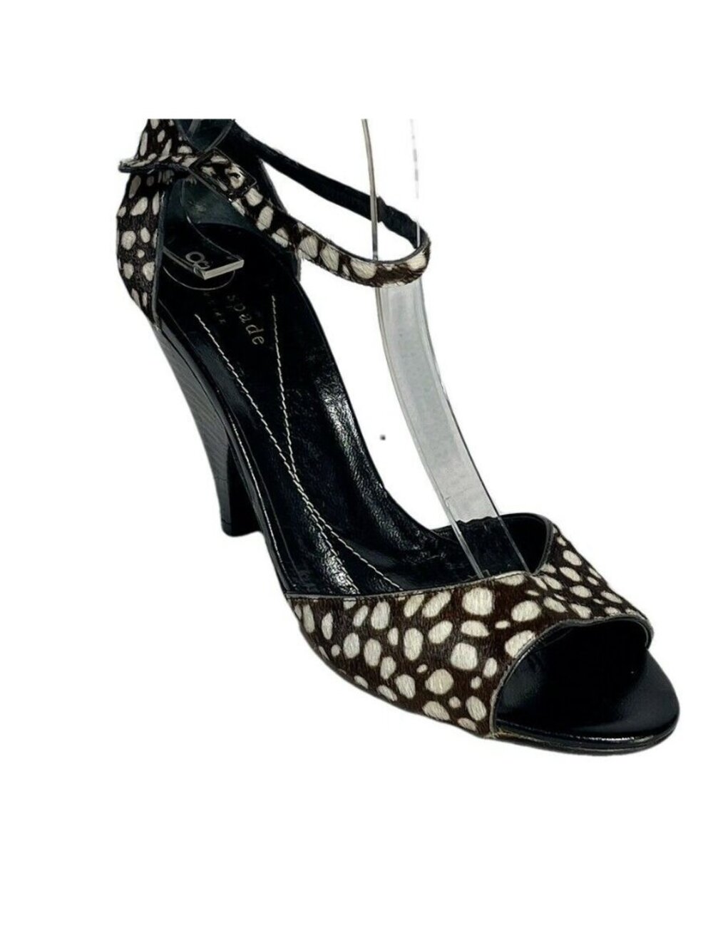 Kate Spade New York Womens Size 8 Open-Toe Heels Animal Print - Picture 1 of 12
